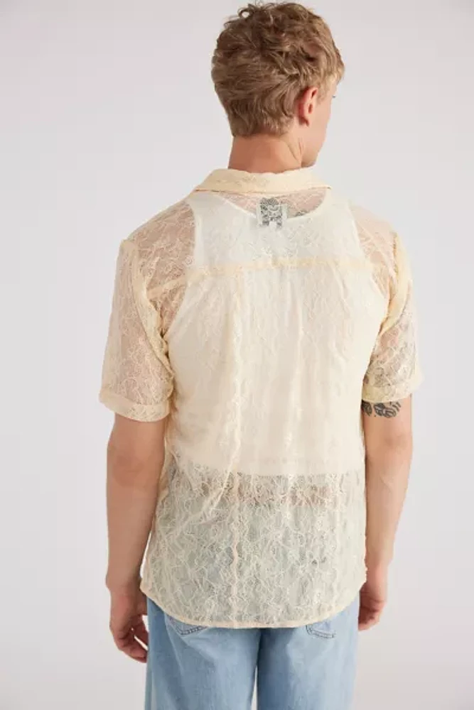 Raga Man Aahva Lace Short Sleeve Shirt