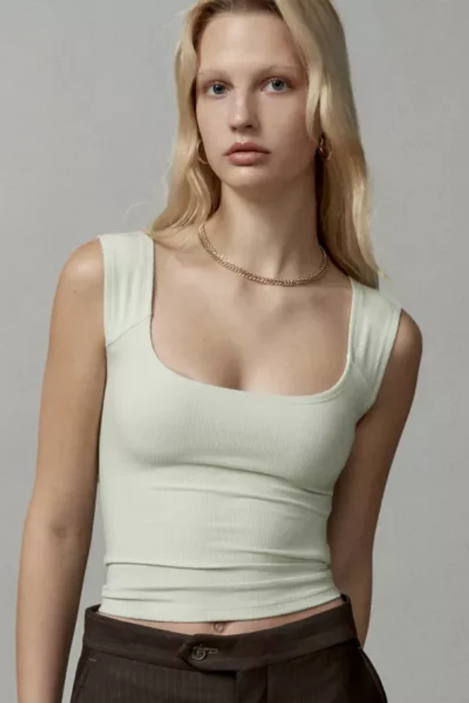 BDG Square Neck Fitted Tank Top