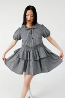UO Claire Ruffled Babydoll Mini Dress