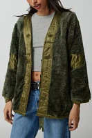 Urban Renewal Vintage Reversible Fuzzy Surplus Jacket