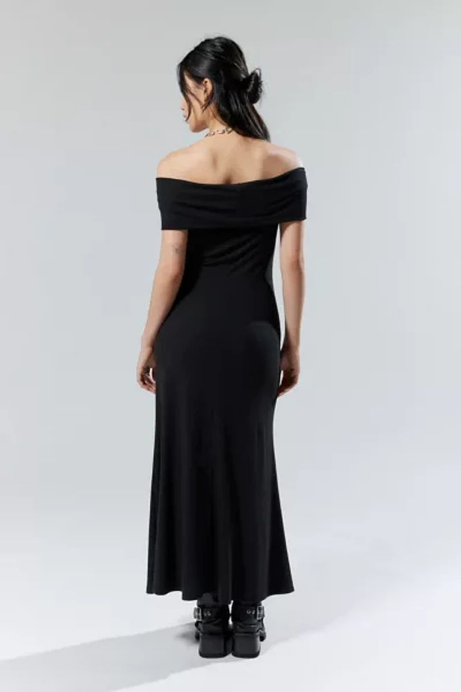 Silence + Noise Jayde Off-The-Shoulder Maxi Dress