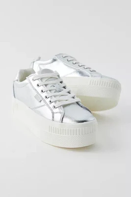 Buffalo Paired Glam Silver Platform Sneaker