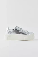 Buffalo Paired Glam Silver Platform Sneaker