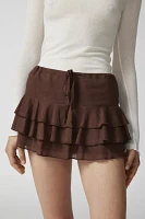 UO Kara Ruffle Micro Mini Skirt