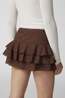 UO Kara Ruffle Micro Mini Skirt