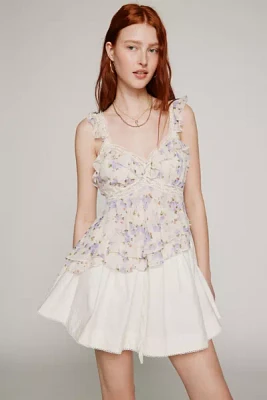 LoveShackFancy Kazu Floral Chiffon Tank Top