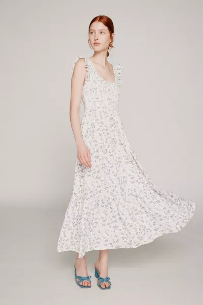 LoveShackFancy Chessie Floral Maxi Dress