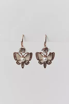 Betsey Johnson Rose Gold Butterfly Earring