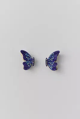 Betsey Johnson Two-Tone Crystal Butterfly Earring