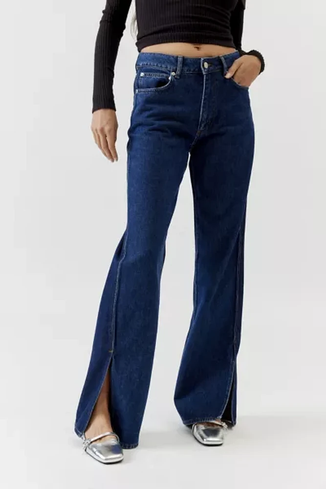 Oval Square Split-Hem Jean