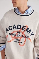 David Catalán Academy Logo Crew Neck Sweater