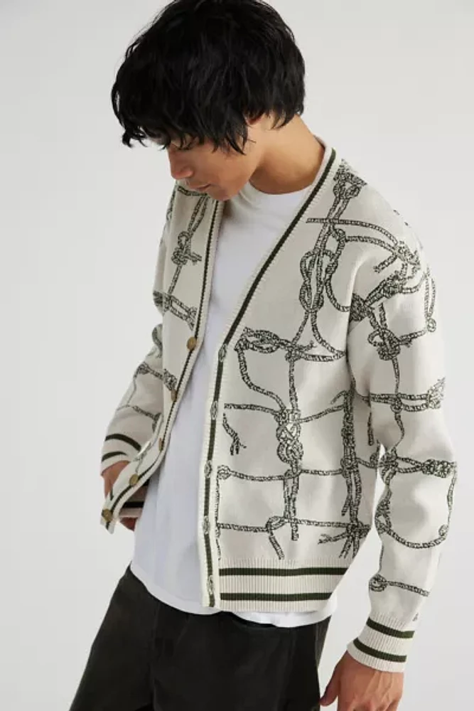 David Catalan Rope Jacquard Cardigan