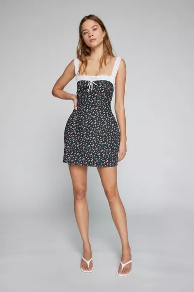 For Love & Lemons Camille Floral Mini Dress