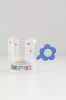 Confetti Flower Juice Glass