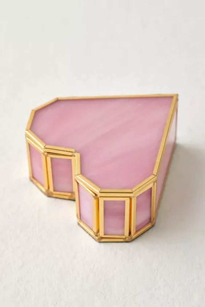 Heart Stained Glass Jewelry Box