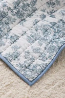 Jasmine Cotton Seed Stitch Quilted Throw Blanket