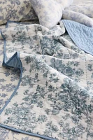 Jasmine Cotton Seed Stitch Quilted Throw Blanket
