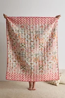 Jasmine Cotton Seed Stitch Quilted Throw Blanket