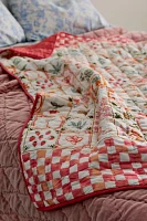 Jasmine Cotton Seed Stitch Quilted Throw Blanket