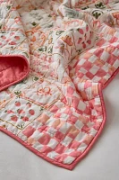 Jasmine Cotton Seed Stitch Quilted Throw Blanket