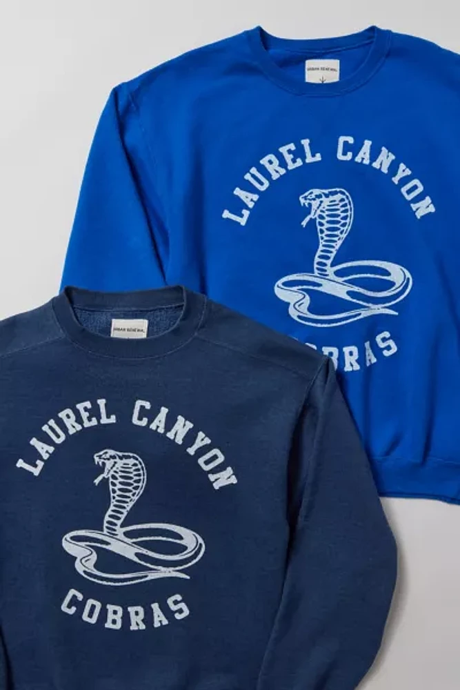 Urban Renewal X Life Clothing Remade Laurel Canyon Graphic Crew Neck Sweatshirt