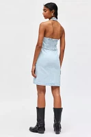 Levi’s® Janeesah Denim Button Front Halter Mini Dress