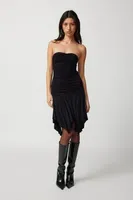 Urban Renewal Parties Remnants Ruched Hanky Hem Tube Dress