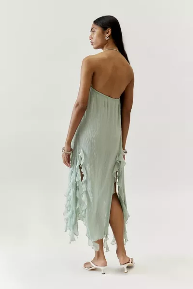 Basic Pleasure Mode Lithium Ruffle Slip Dress