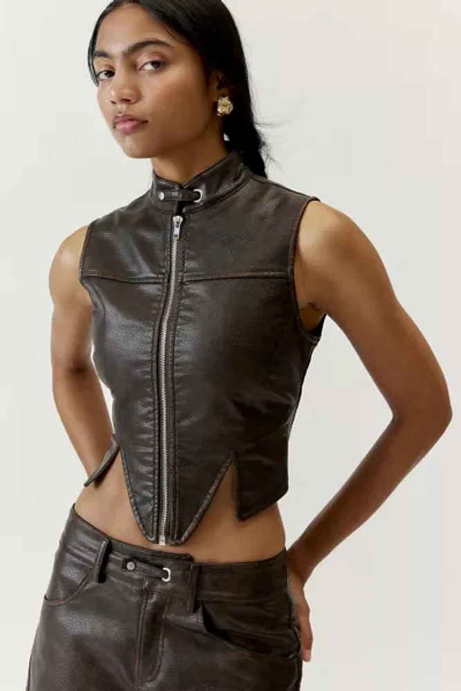 Basic Pleasure Mode Lilith Faux Leather Vest