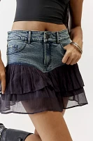 Basic Pleasure Mode Luna Denim Mini Skirt