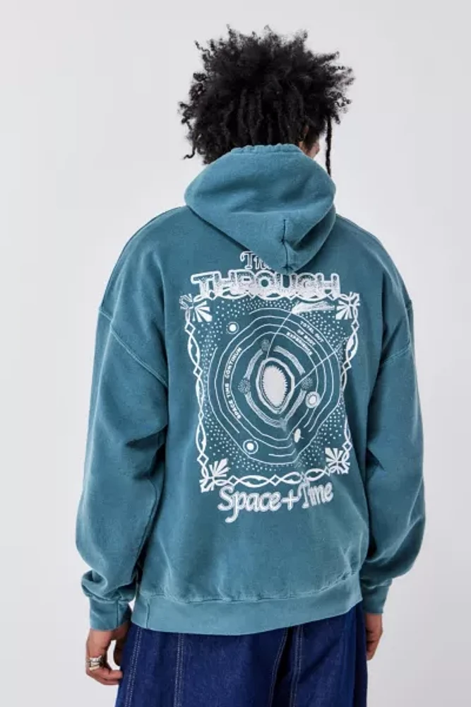 UO Teal Travel Through Space Hoodie