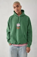 UO Green Flowers Hoodie Sweatshirt