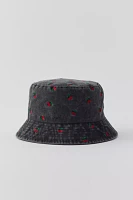 Cherry Embroidered Bucket Hat