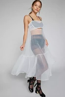 ESTHE Organza Sheer Midi Dress