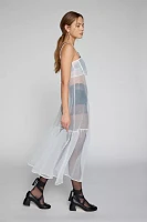 ESTHE Organza Sheer Midi Dress