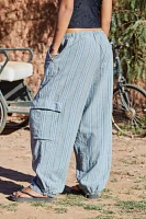 BDG Cody Striped Linen Cocoon Cargo Pant