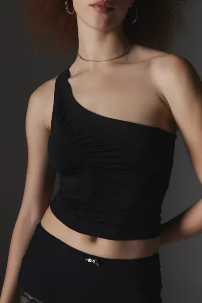 Silence + Noise Ruched On Cropped Top