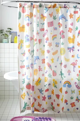 Stickers Shower Curtain