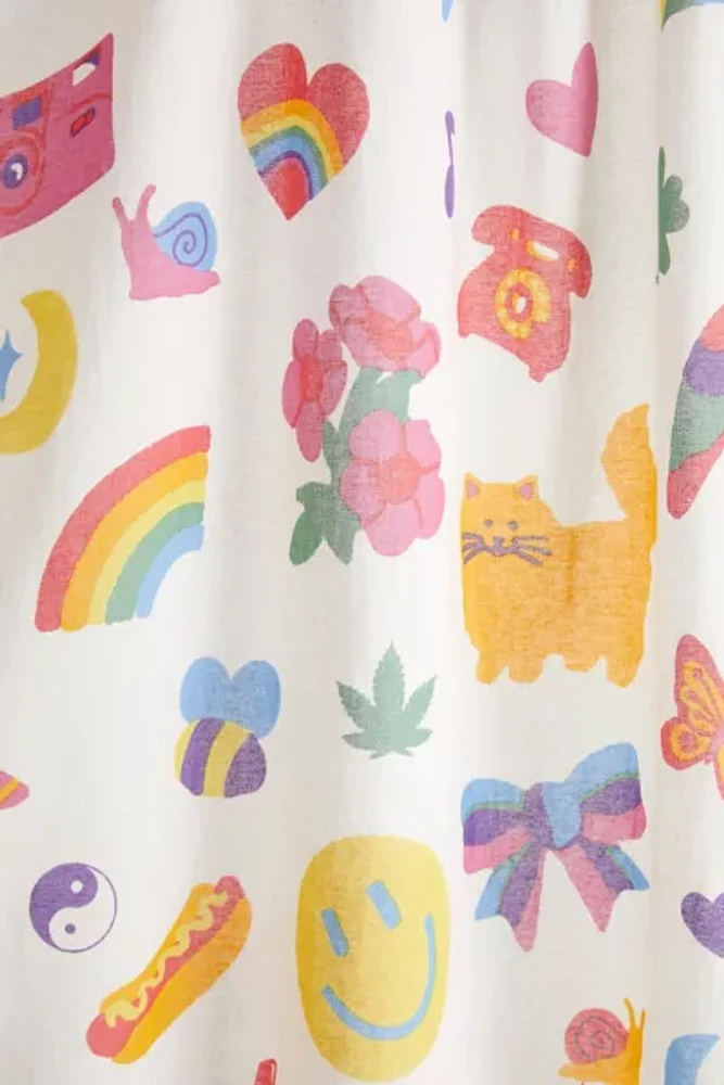 Stickers Shower Curtain