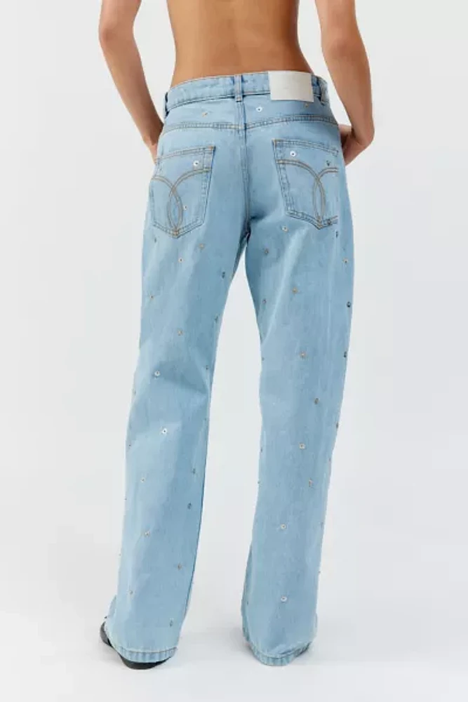 Fiorucci Rivet Straight-Leg Jean