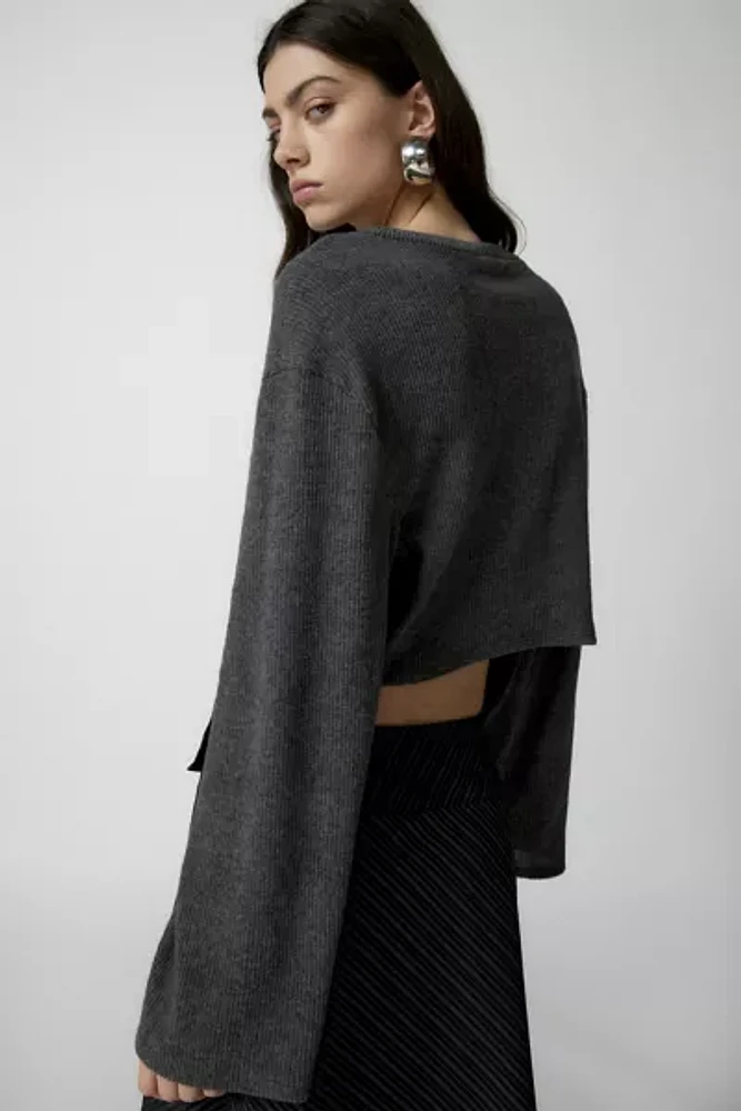 Urban Renewal Remnants Cozy Ribbed Drippy Sleeve Sweater