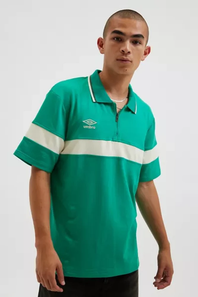 Umbro French Terry Quarter Zip Polo Tee