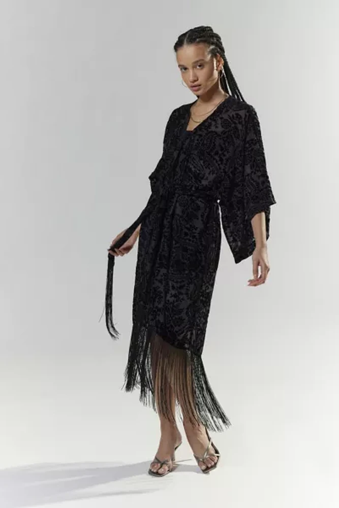 Silence + Noise Lily Festival Fringe Lace Jacket