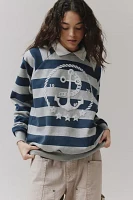 BDG Hayes Anchor Striped Collared Pullover Sweatshirt