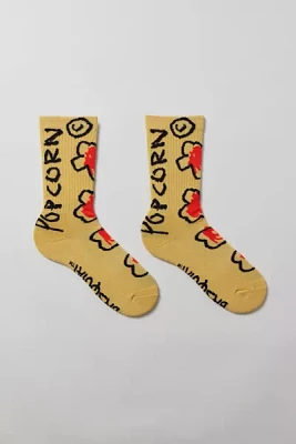 Basquiat Cheese Popcorn Crew Sock