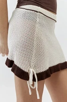 Daisy Street Crochet Mini Skirt