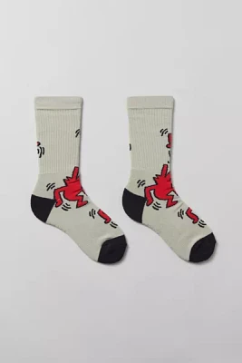 Keith Haring Dancing Dogs Crew Sock