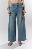 House Of Sunny Crystalized Wide Leg Jean