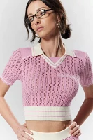 House Of Sunny Mini Cup Knit Cropped Top