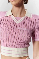 House Of Sunny Mini Cup Knit Cropped Top